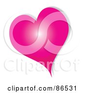 Poster, Art Print Of Glowing Pink Valentine Heart