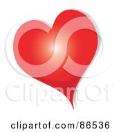 Poster, Art Print Of Glowing Red Valentine Heart