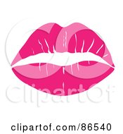 Poster, Art Print Of Lipstick Smooch Kiss In Pink