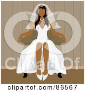 Poster, Art Print Of Hispanic Bride Sitting In An Arm Chair