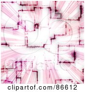 Royalty Free RF Clipart Illustration Of A Glowing Pink Vortex Technology Background