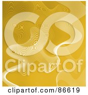 Royalty Free RF Clipart Illustration Of A Yellow Fluid Background With Mesh Waves