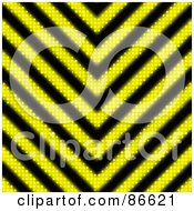 Royalty Free RF Clipart Illustration Of A Hazard Stripes Fabric Background
