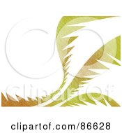 Royalty Free RF Clipart Illustration Of A Yellow And Orange Palm Branch Over White