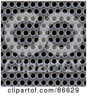 Poster, Art Print Of Grate With Holes Over Black