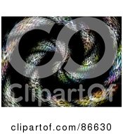 Royalty Free RF Clipart Illustration Of A Colorful Spiral Vortex On Black