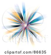 Royalty Free RF Clipart Illustration Of A Colorful Fractal Burst On White