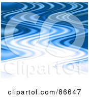 Poster, Art Print Of Wavy White And Blue Ripply Background