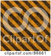 Poster, Art Print Of Grungy Textured Background Of Diagonal Hazard Stripes