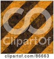 Closeup Of Grungy Textured Background Of Diagonal Hazard Stripes
