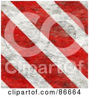 Background Of Grungy Red And White Hazard Stripes