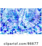 Royalty Free RF Clipart Illustration Of A Blue Plasma Ripple Background