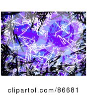 Royalty Free RF Clipart Illustration Of A Scribble Background With Purple White Black And Blue