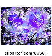 Poster, Art Print Of Scribble Background With Purple White Black And Blue