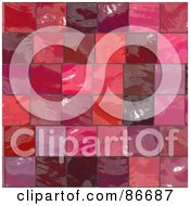 Poster, Art Print Of Background Of Red And Pink Tiles