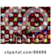 Poster, Art Print Of Background Of Abstract Colorful And Red Cubes