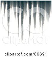 Poster, Art Print Of Hanging Gray Icicles On White