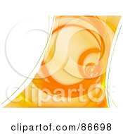 Royalty Free RF Clipart Illustration Of A Swirly Orange And White Fractal Background