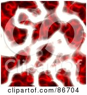 Royalty Free RF Clipart Illustration Of Red Blood Plasma Blobs On White by Arena Creative