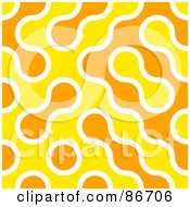 Poster, Art Print Of Background Of Yellow And Orange Microscopic Blobs