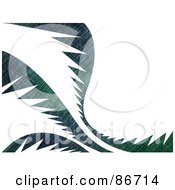 Poster, Art Print Of Gradient Grungy Palm Leaves Background Over White