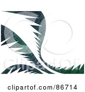 Royalty Free RF Clipart Illustration Of A Gradient Grungy Palm Leaves Background Over White