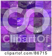 Royalty Free RF Clipart Illustration Of A Shiny Purple Glass Tile Background