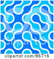Royalty Free RF Clipart Illustration Of A Background Of Blue Microscopic Blobs by Arena Creative