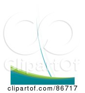 Royalty Free RF Clipart Illustration Of A Lower Border Of Green And Blue Over White