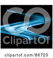 Royalty Free RF Clipart Illustration Of A Blue Ripple Of Liquid Over Black
