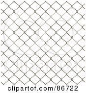 Poster, Art Print Of Wire Fence Border Over White