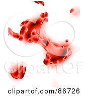 Royalty Free RF Clipart Illustration Of A Clot Of Red Blood Cells Over White by Arena Creative