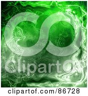 Poster, Art Print Of Green Ripply Plasma Background