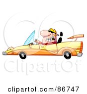 Poster, Art Print Of Blond Guy Smoking A Cigar And Driving A Convertible