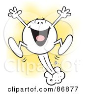 Royalty Free RF Clipart Illustration Of A Moodie Character Leaping High by Johnny Sajem #COLLC86877-0090
