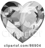 Clear Diamond Heart