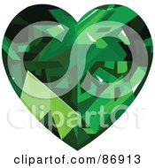 Poster, Art Print Of Emerald Diamond Heart