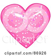 Royalty Free RF Clipart Illustration Of A Shiny And Sparkly Pink Heart