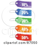 Royalty Free RF Clipart Illustration Of A Group Of Colorful Store Discount Sales Tags