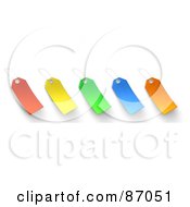 Group Of Blank Colorful Sales Tags - Version 1