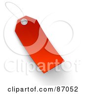 Royalty Free RF Clipart Illustration Of A Blank Red 3d Sales Tag by Tonis Pan
