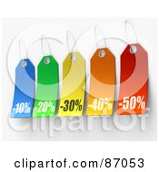 Poster, Art Print Of Group Of Colorful Discounted Sales Tags - Version 2