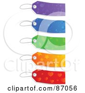 Group Of Colorful Patterned Sales Tags