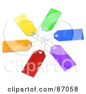 Poster, Art Print Of Group Of Blank Colorful Sales Tags - Version 3