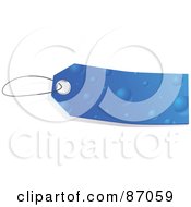 Royalty Free RF Clipart Illustration Of A Blank Blue Waterdrop Patterned Sales Tag