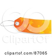 Royalty Free RF Clipart Illustration Of A Blank Orange Star Patterned Sales Tag by Tonis Pan