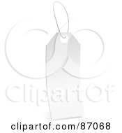 Royalty Free RF Clipart Illustration Of A Blank White 3d Sales Tag