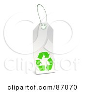 Poster, Art Print Of Blank White Recycle Sales Tag