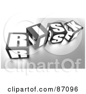 Poster, Art Print Of Glowing Black And White 3d Risk Cubes
