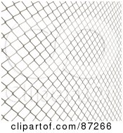 Poster, Art Print Of Chain Link Fence Leading Off To The Side